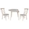 International Concepts 42 in. Solid Wood Round Dual Drop Leaf Dining Table with 2 Chairs, Unfinished K-42DL-C613-2 - alternate 3